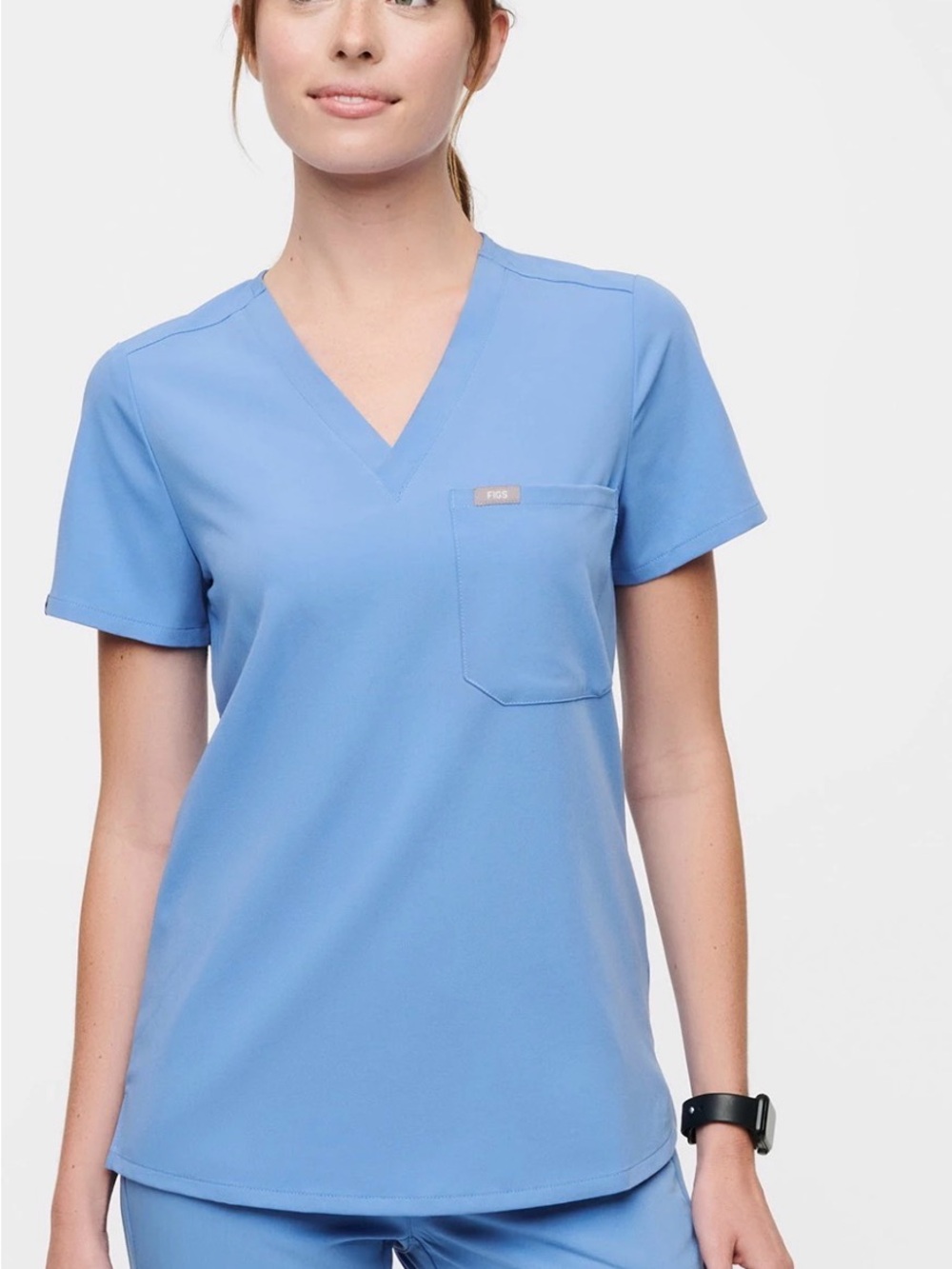 FIGS Catarina Scrub Top Technical Collection Blue Size XS V-Neck